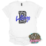 BULLDOGS B LEOPARD ROYAL T-SHIRT