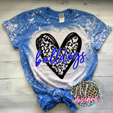 BULLDOGS ROYAL LEOPARD HEART T-SHIRT