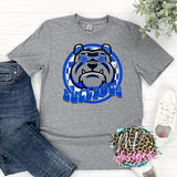 BULLDOGS PREPPY MASCOT ROYAL T-SHIRT