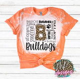 BULLDOGS SUBWAY ART BLEACHED T-SHIRT