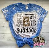 BULLDOGS SUBWAY ART BLEACHED T-SHIRT