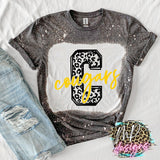 COUGARS C LEOPARD YELLOW T-SHIRT