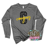 COUGARS C LEOPARD YELLOW LONG SLEEVE/SWEATSHIRT