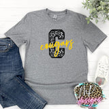COUGARS C LEOPARD YELLOW T-SHIRT