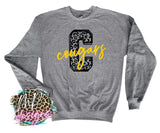 COUGARS C LEOPARD YELLOW LONG SLEEVE/SWEATSHIRT