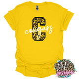 COUGARS C LEOPARD YELLOW T-SHIRT