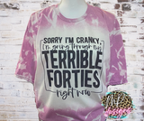 SORRY I'M CRANKY BLEACHED T-SHIRT