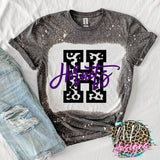 HORNETS H LEOPARD PURPLE T-SHIRT
