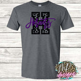 HORNETS H LEOPARD PURPLE T-SHIRT