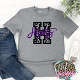 HORNETS H LEOPARD PURPLE T-SHIRT