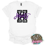 HORNETS H LEOPARD PURPLE T-SHIRT