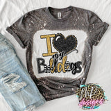 I LOVE MY BULLDOGS GOLD T-SHIRT