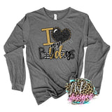 I LOVE MY BULLDOGS GOLD LONG SLEEVE/SWEATSHIRT