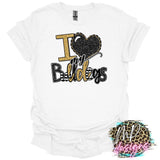 I LOVE MY BULLDOGS GOLD T-SHIRT