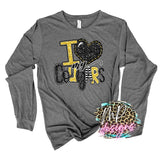 I LOVE MY COUGARS YELLOW LONG SLEEVE/SWEATSHIRT