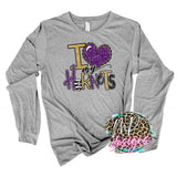 I LOVE MY HORNETS PURPLE LONG SLEEVE/SWEATSHIRT