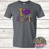 I LOVE MY HORNETS PURPLE T-SHIRT