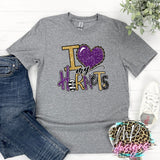 I LOVE MY HORNETS PURPLE T-SHIRT