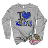 I LOVE MY WILDCATS ROYAL LONG SLEEVE/SWEATSHIRT