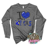 I LOVE MY WILDCATS ROYAL LONG SLEEVE/SWEATSHIRT