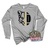 COUGARS MASCOT FOOTBALL YELLOW LONG SLEEVE/SWEATSHIRT