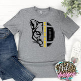 COUGARS MASCOT FOOTBALL YELLOW T-SHIRT