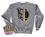 COUGARS MASCOT FOOTBALL YELLOW LONG SLEEVE/SWEATSHIRT