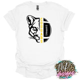 COUGARS MASCOT FOOTBALL YELLOW T-SHIRT