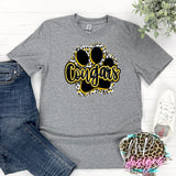 COUGARS PAW YELLOW T-SHIRT