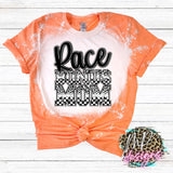 RACE BONUS MOM LEOPARD BLEACHED T-SHIRT
