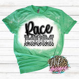 RACE MOM LEOPARD BLEACHED T-SHIRT