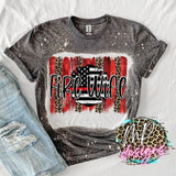 SHIVE FIRE WIFE BRUSHSTROKE BLEACHED T-SHIRT