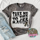 TAKE ME TO THE RACES BLEACHED T-SHIRT