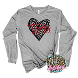 TIGERS LEOPARD HEART RED LONG SLEEVE/SWEATSHIRT