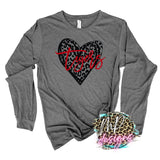 TIGERS LEOPARD HEART RED LONG SLEEVE/SWEATSHIRT