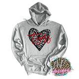 TIGERS LEOPARD HEART RED LONG SLEEVE/SWEATSHIRT