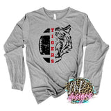 TIGERS MASCOT FOOTBALL RED LONG SLEEVE/SWEATSHIRT