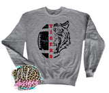 TIGERS MASCOT FOOTBALL RED LONG SLEEVE/SWEATSHIRT