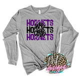 WE ARE HORNETS PURPLE LONG SLEEVE/SWEATSHIRT