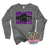 WE ARE HORNETS PURPLE LONG SLEEVE/SWEATSHIRT