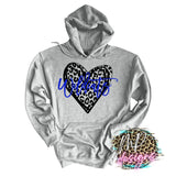 WILDCATS HEART LEOPARD ROYAL LONG SLEEVE/SWEATSHIRT