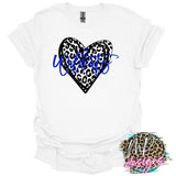 WILDCATS LEOPARD HEART ROYAL T-SHIRT
