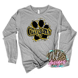 COUGARS PAW YELLOW LONG SLEEVE/SWEATSHIRT