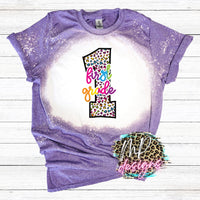 SCHOOL GRADE LEOPARD BLEACHED T-SHIRT