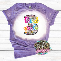 SCHOOL GRADE LEOPARD BLEACHED T-SHIRT