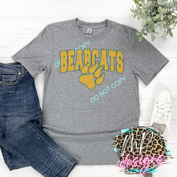 BEARCATS PAW VARSITY DISTRESSED