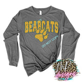 BEARCATS PAW VARSITY DISTRESSED