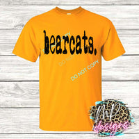BEARCATS TYPOGRAPHY