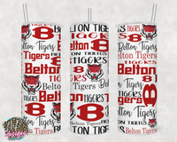 BELTON TIGERS 20 OZ TUMBLER