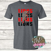 LIONS BOLT RED T-SHIRT